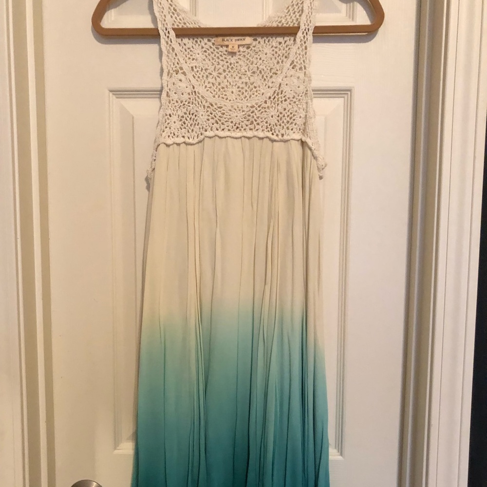 Blue ombré knit dress